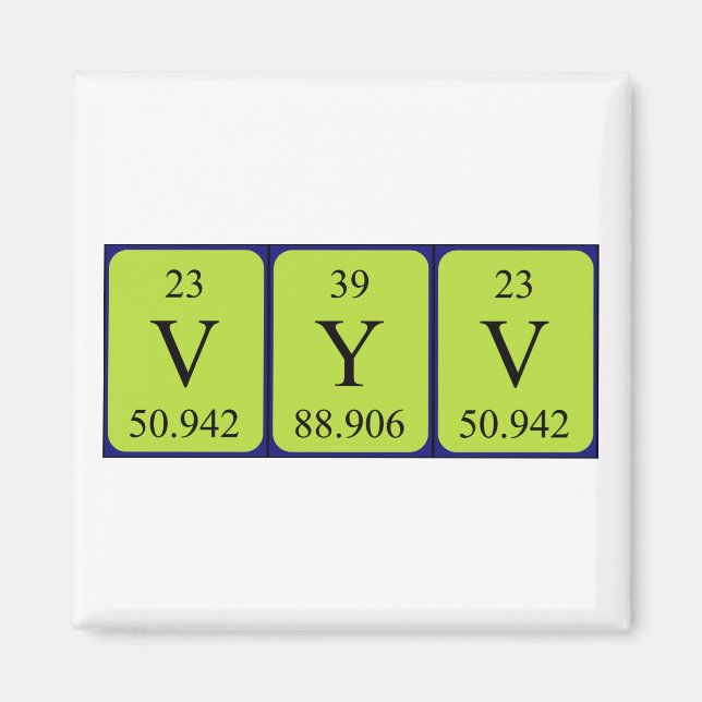 Vyv periodic table name magnet (Front)