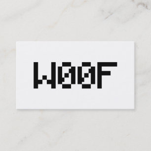 W00F [Leetspeak Animal Sounds] Business Card