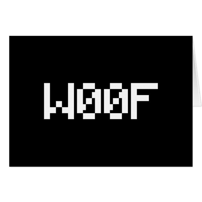W00F [Leetspeak Animal Sounds] Card (Front Horizontal)