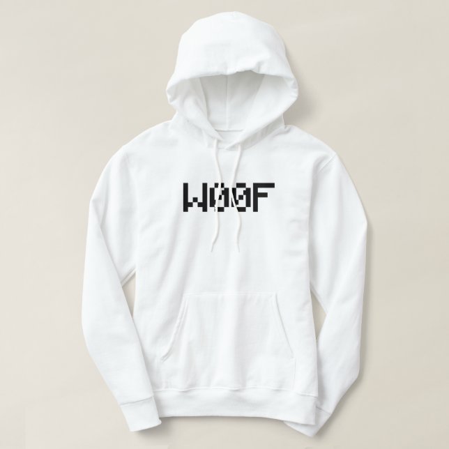 W00F [Leetspeak Animal Sounds] Hoodie (Design Front)