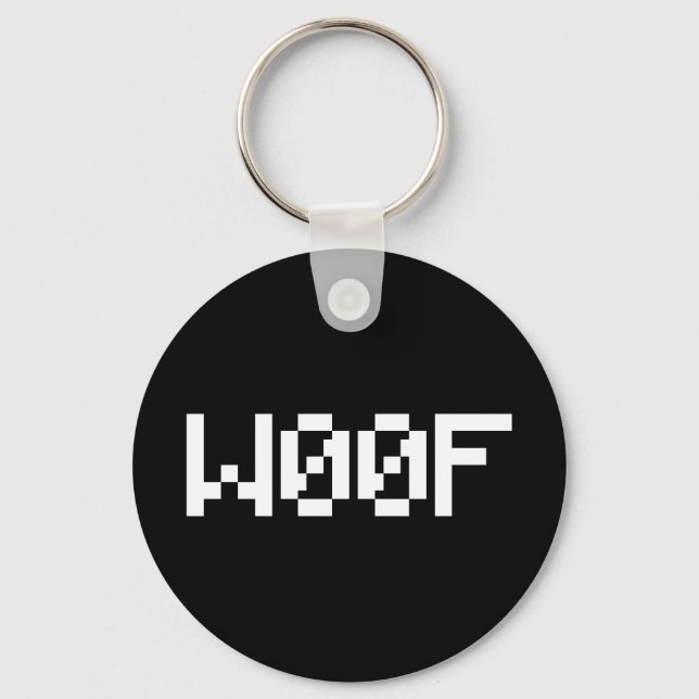 W00F [Leetspeak Animal Sounds] Key Ring (Front)