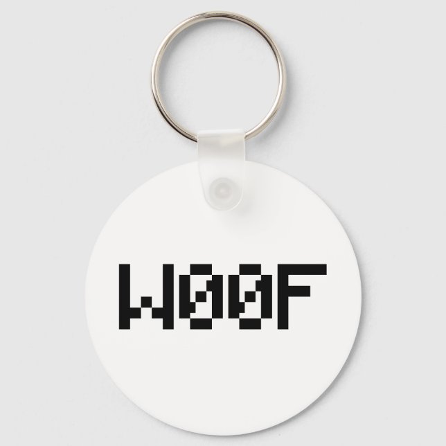 W00F [Leetspeak Animal Sounds] Key Ring (Front)