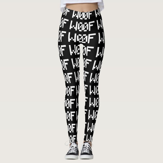 W00F [Leetspeak Animal Sounds] Leggings (Front)