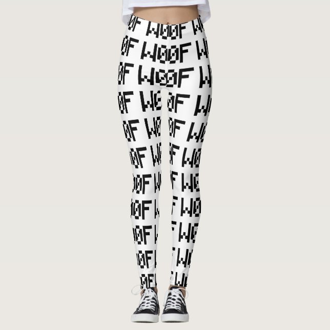 W00F [Leetspeak Animal Sounds] Leggings (Front)