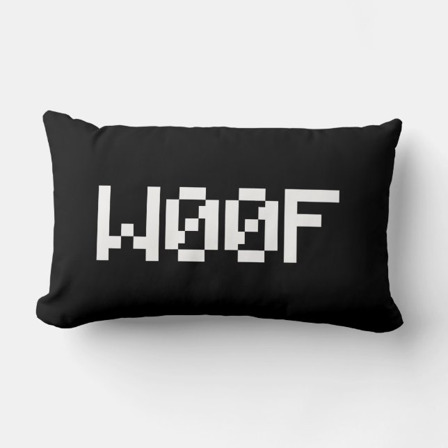 W00F [Leetspeak Animal Sounds] Lumbar Cushion (Front)