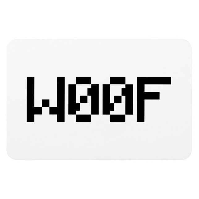 W00F [Leetspeak Animal Sounds] Magnet (Horizontal)