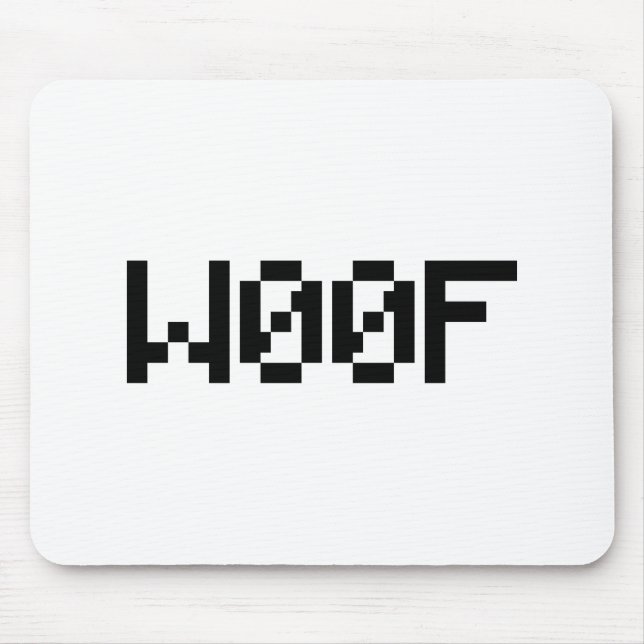 W00F [Leetspeak Animal Sounds] Mouse Mat (Front)