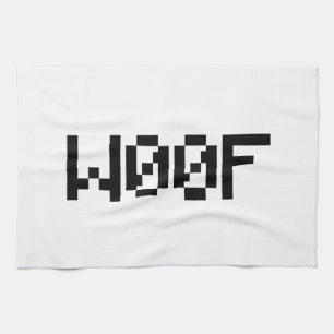 W00F [Leetspeak Animal Sounds] Tea Towel