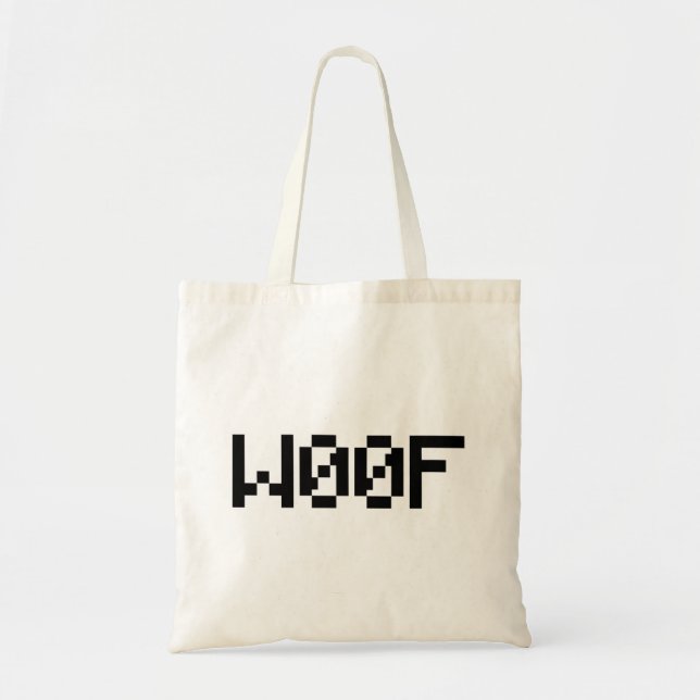 W00F [Leetspeak Animal Sounds] Tote Bag (Front)