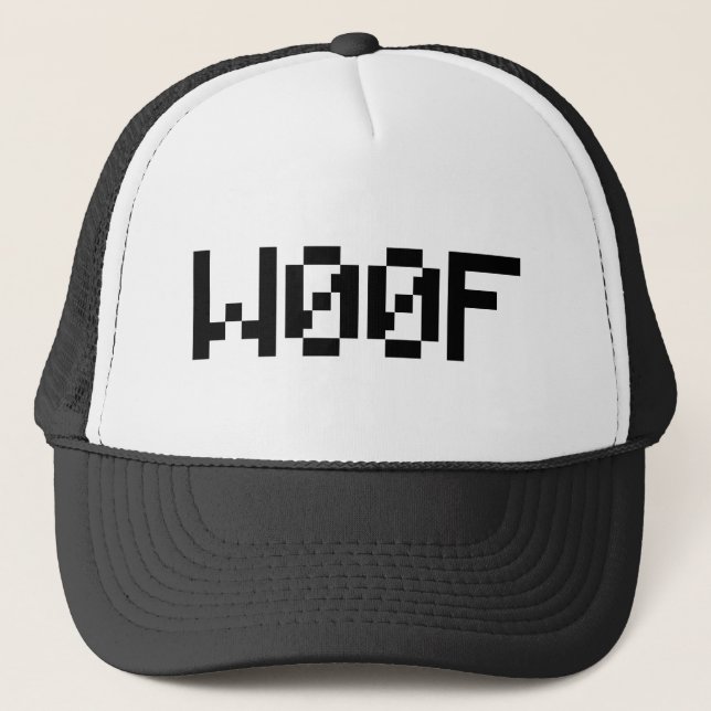 W00F [Leetspeak Animal Sounds] Trucker Hat (Front)