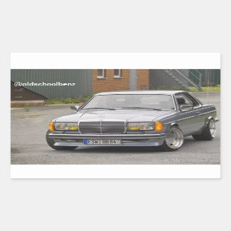 W123 C123 Coupe Mercedes Benz Rectangular Sticker