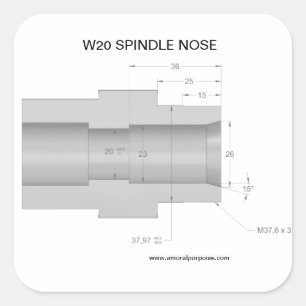 W20 Spindle nose sticker
