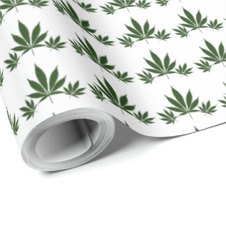 W33 "Trio of Pot Leaves" Wrapping Paper