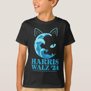 W 24 Blue Wave Of Cat Ladies Vote For Kamala T-Shirt