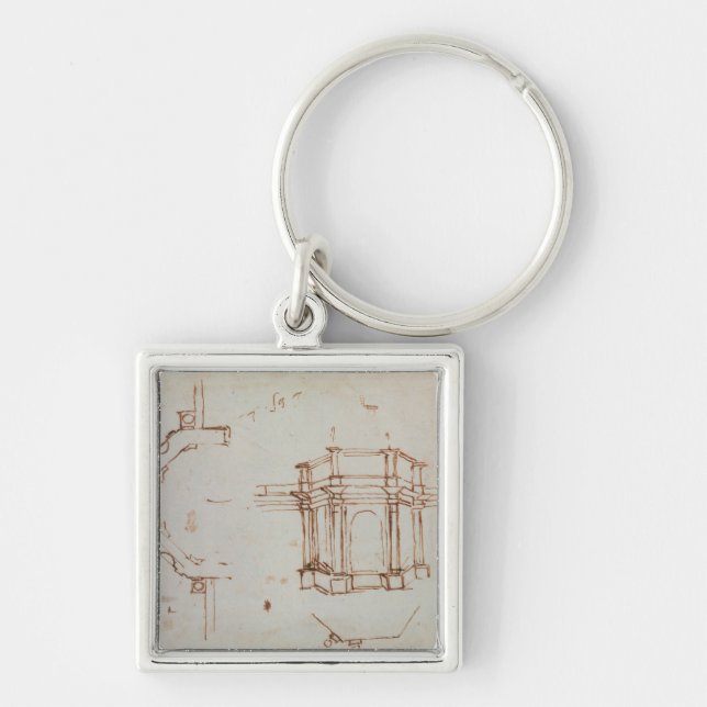 W.24r Architectural sketch Key Ring (Front)