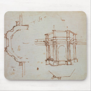 W.24r Architectural sketch Mouse Mat