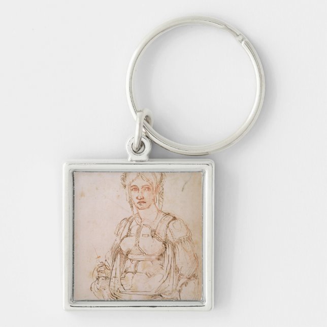 W.41 Sketch of a seated woman Key Ring (Front)