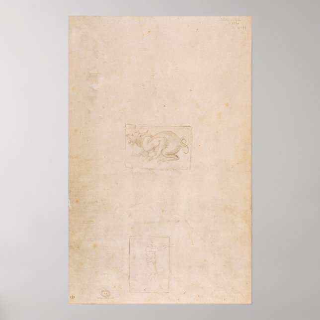 W.54 Study of a dragon Poster (Front)