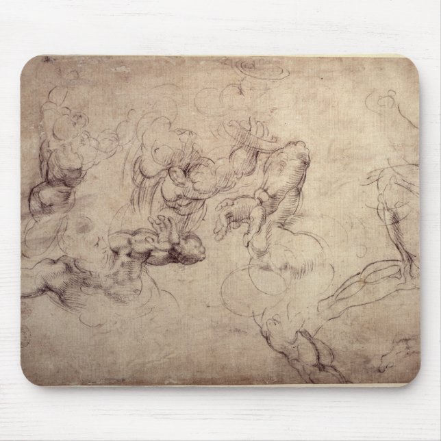 W.61v Male figure studies Mouse Mat (Front)