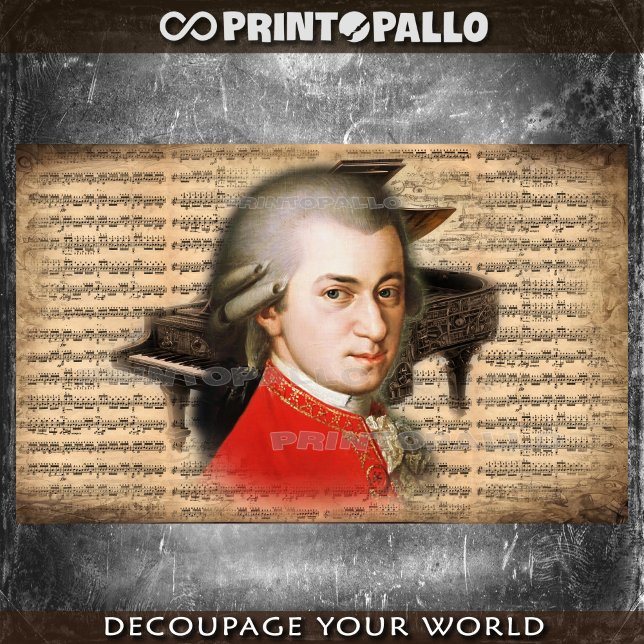 W. A. Mozart The Child Genius with notes and piano Tissue Paper (Creator Uploaded)
