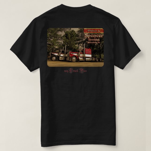 W. A. Spencer Trucking #2 (logo front) T-Shirt (Design Back)