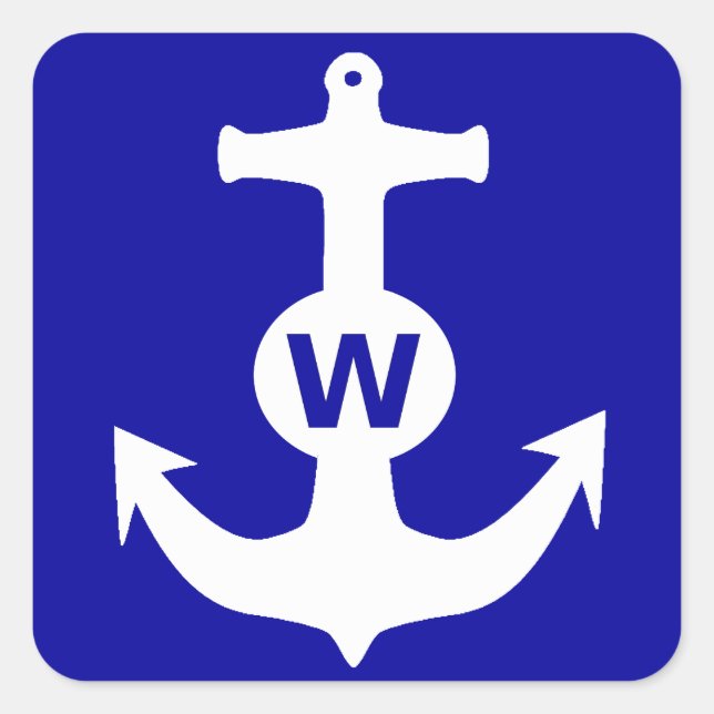 W Anchor Wanchor Insult Funny Gift Square Sticker (Front)