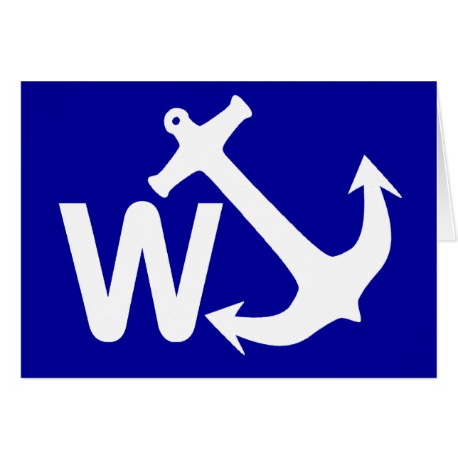 W Anchor Wanchor Joke Funny Gift (Front Horizontal)