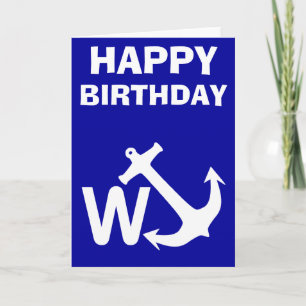 W Anchor Wanchor Joke Funny Gift Card