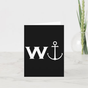 W Anchor Wanker Funny Sailing Boating Card