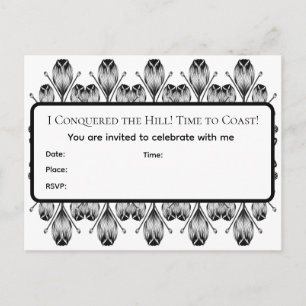 W&B I Conquered the Hill! TOHS Party Invitation Postcard