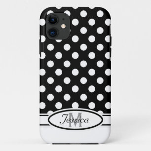 W & B Polka-dot Monogram  iPhone 5 Case