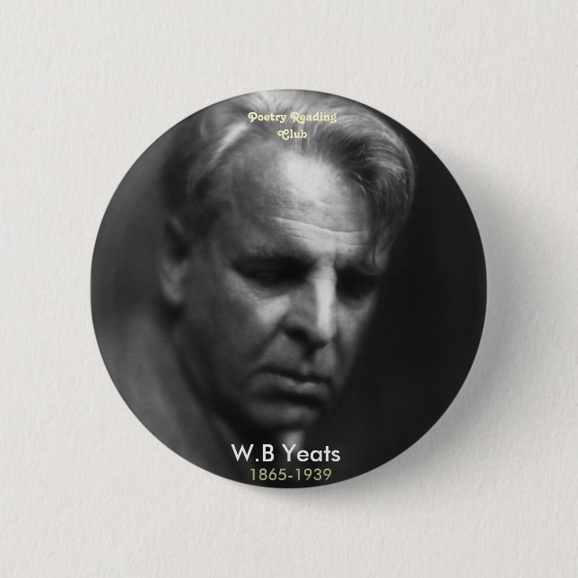 W. B. Yeats 6 Cm Round Badge (Front)