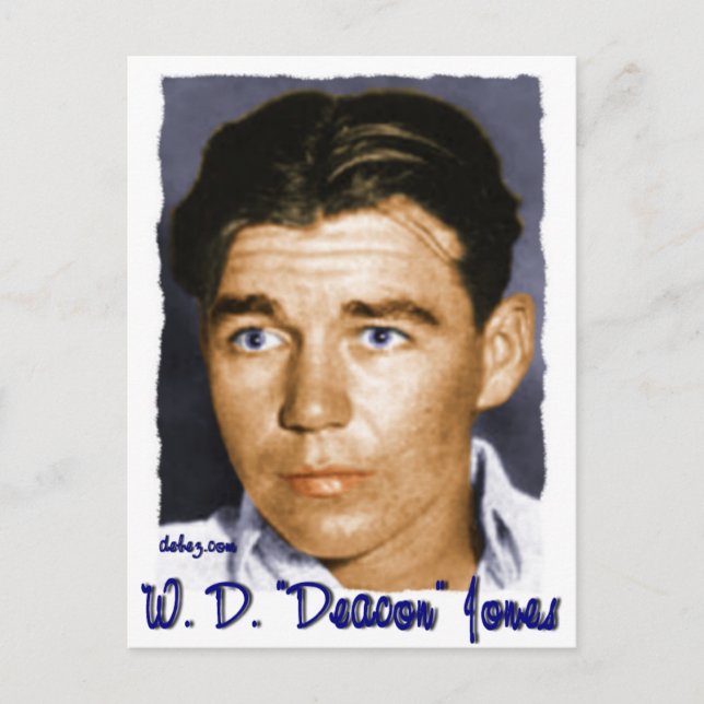 W,D. "Deacon" Jones Postcard (Front)