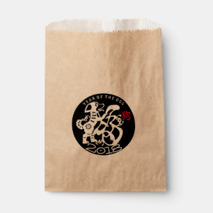 W Dog Papercut Chinese New Year 2018 Kraft Favour Bags