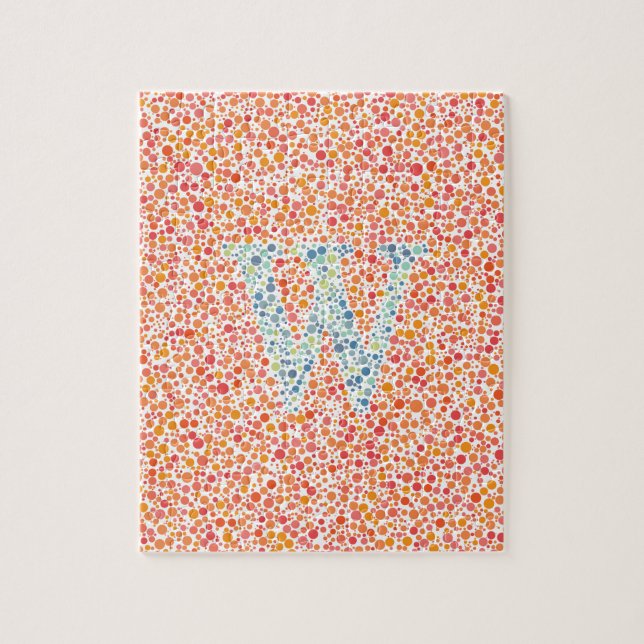 “W” Eye Test Jigsaw Puzzle (Vertical)