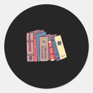 W Happens At Book Club Stays At Book Club Book Ner Classic Round Sticker