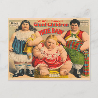 W. Hollmann's Giant Children And Prize Baby. Postcard