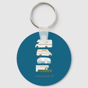 W Hook Up Funny Campervan Vanlife Rv Trailer Key Ring