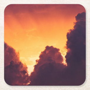 w in weather square paper coaster
