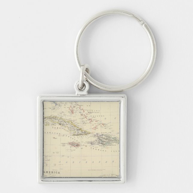 W India Is, Cent America Key Ring (Front)
