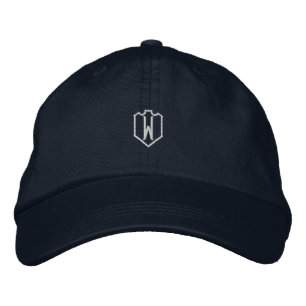 W Initial Letter Monogram Elegant Handsome-Hat   Embroidered Hat