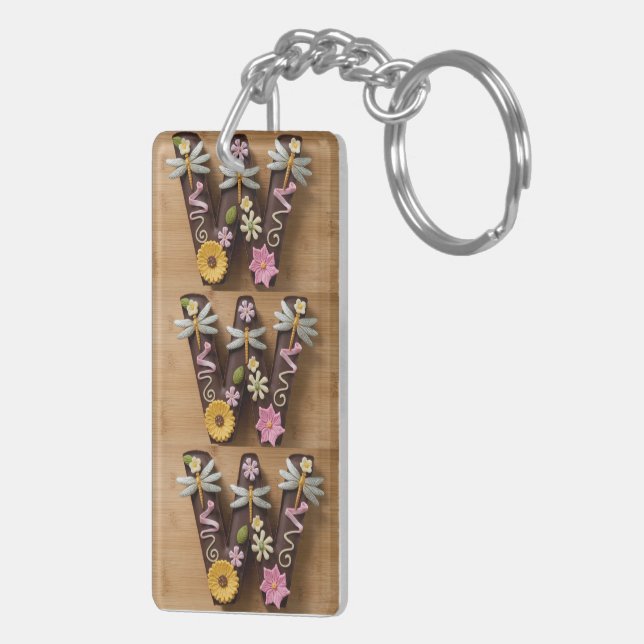 W initial name Key Chain (Back Right)