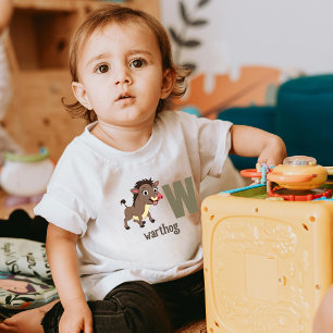 W is for Warthog: Adorable Alphabet Toddler T-Shirt