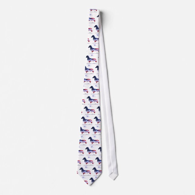 W is for Weiner, not Wacko Tie (Front)