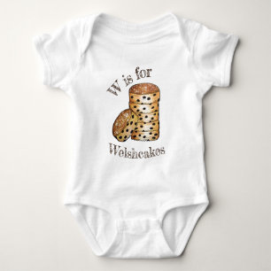 W is for Welsh Cakes Welshcakes Bakestones UK Food Baby Bodysuit