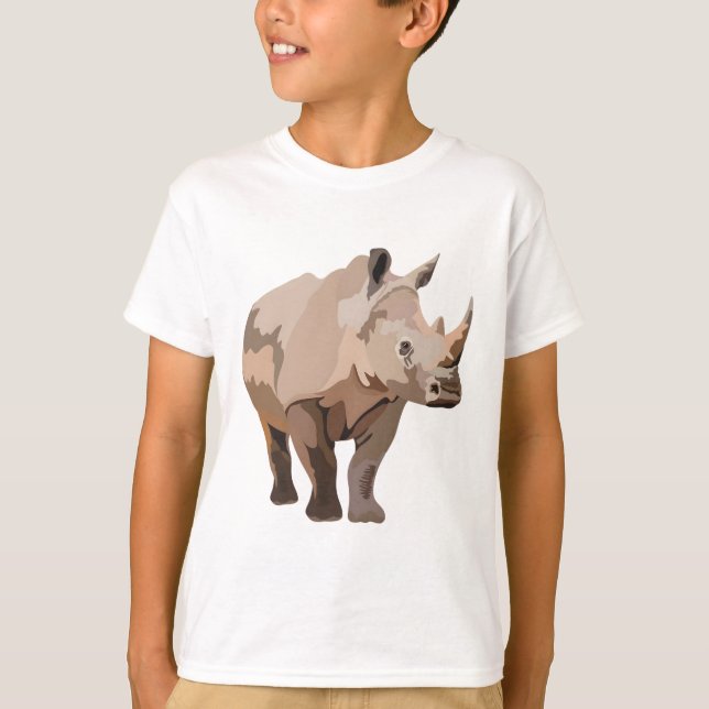 W is for White Rhino  T-Shirt (Front)