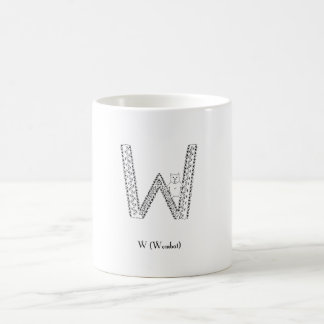 W is for wombat coffee mug