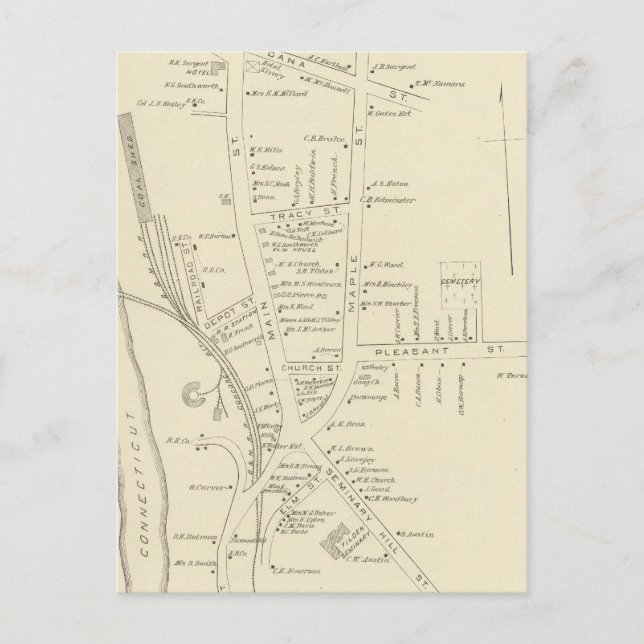 W Lebanon PO Postcard (Front)