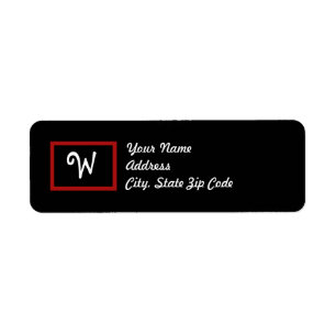W : Letter W Blackboard Address Labels
