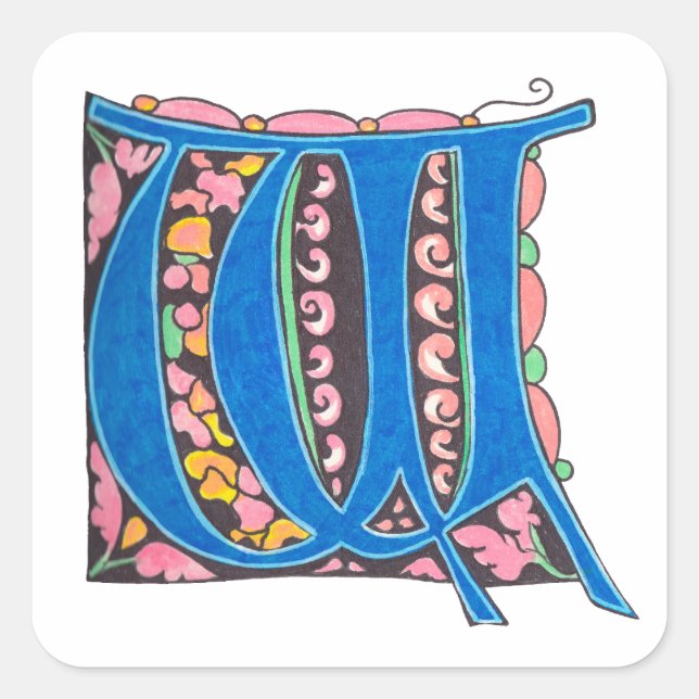 W - MINIATURE SQUARE STICKER (Front)